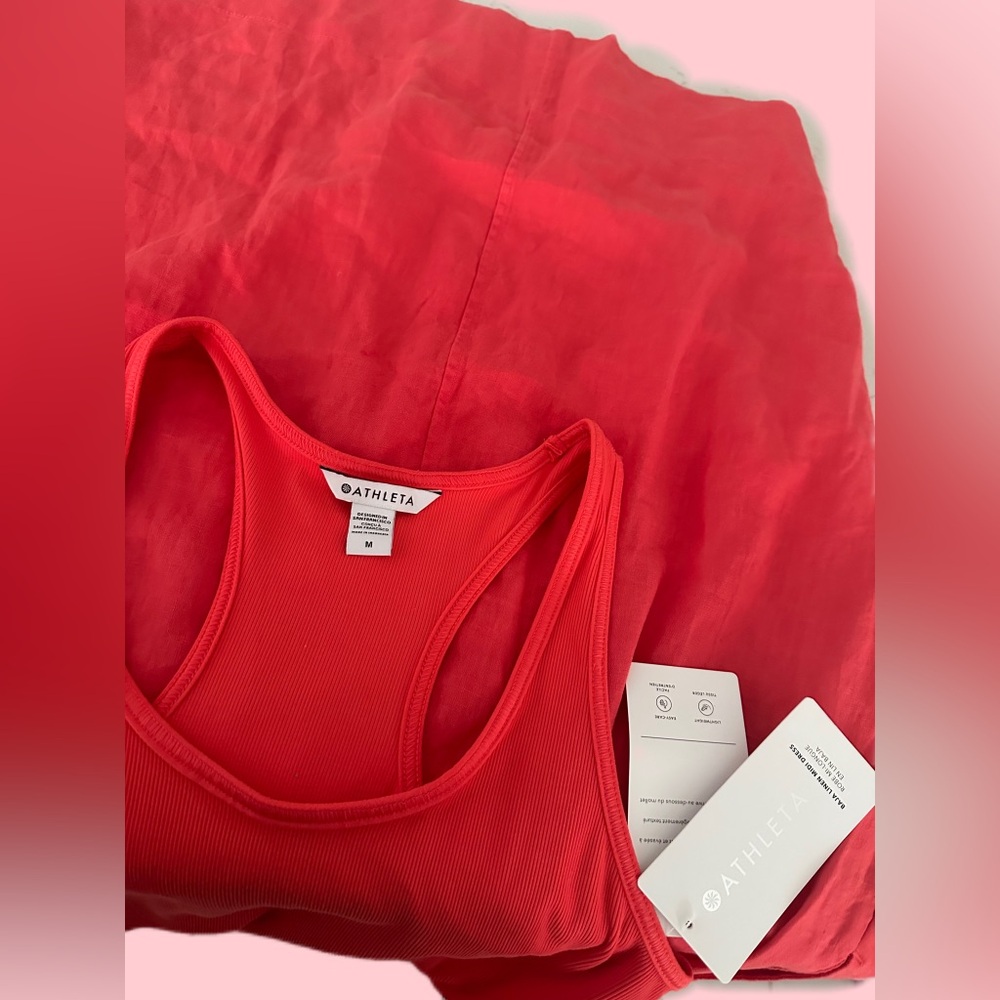 Athleta baja linen midi dress ( New with Tags)